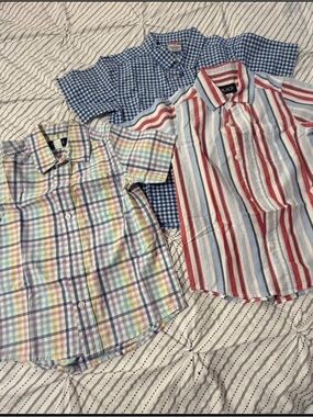 Wrangler Blue Gingham Button-Down Kids Shirt
